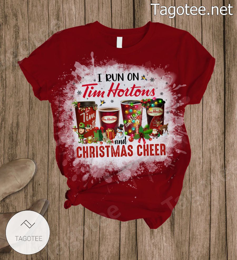 I Run On Tim Hortons And Christmas Cheer Pajamas Set a