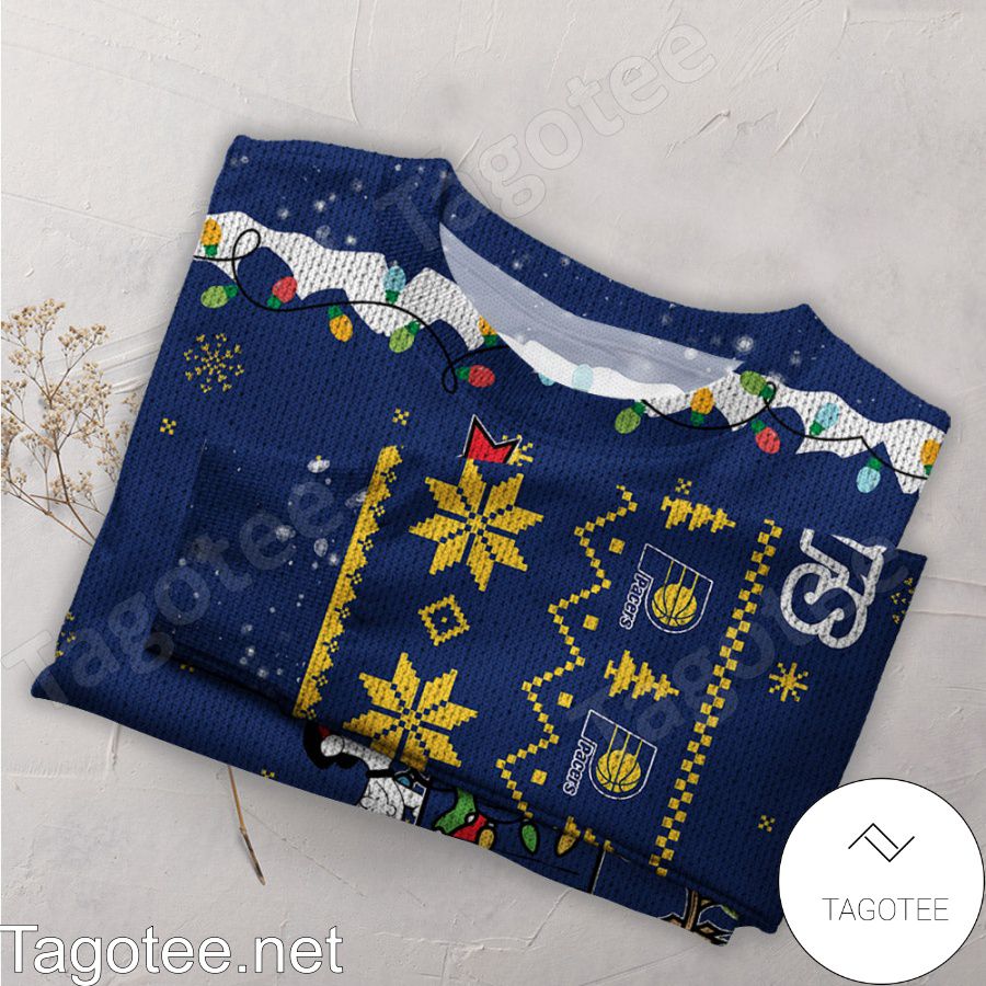 Indiana Pacers Snoopy NBA Ugly Christmas Sweater a