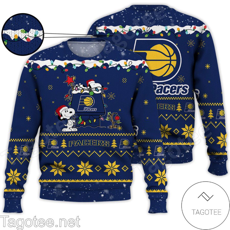 Indiana Pacers Snoopy NBA Ugly Christmas Sweater