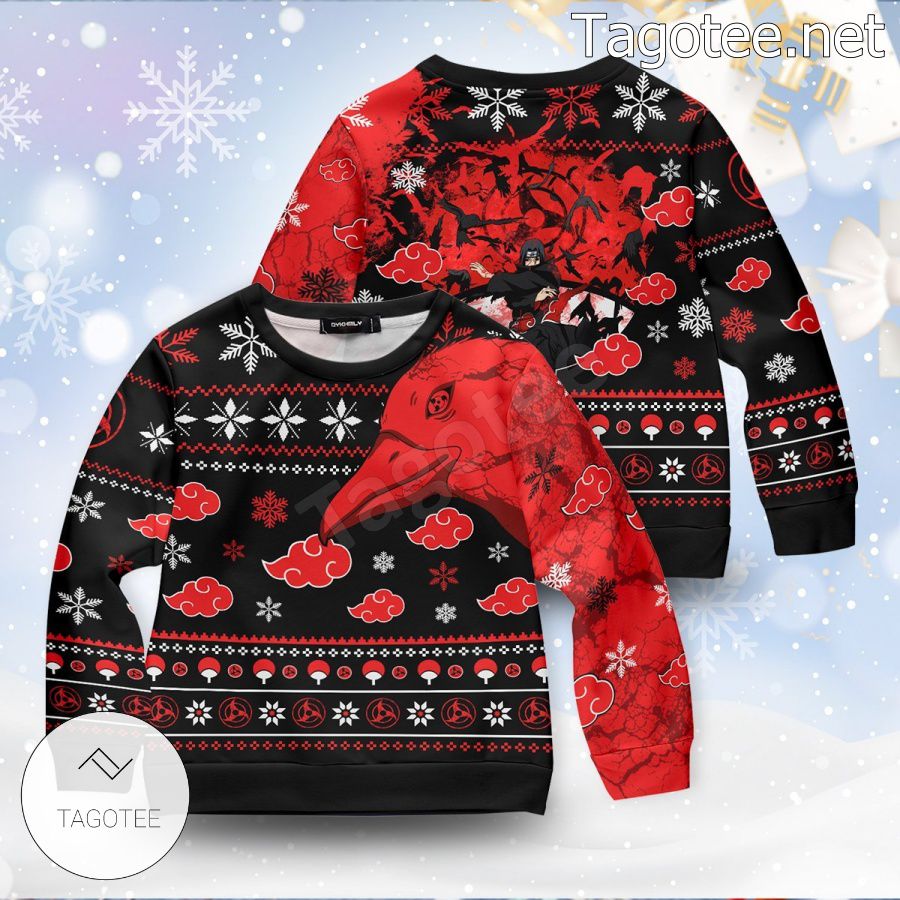 Itachi Summoning Crow Naruto Xmas Ugly Christmas Sweater