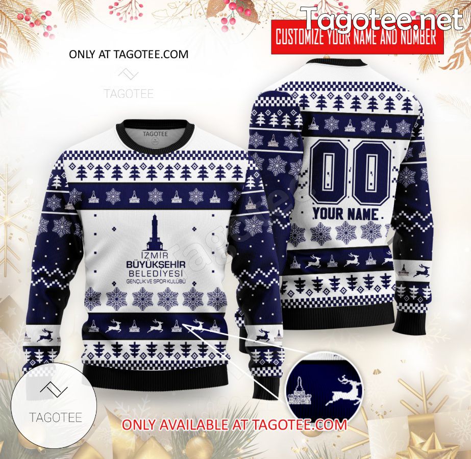 Izmir BSB SK Handball Custom Ugly Christmas Sweater - BiShop