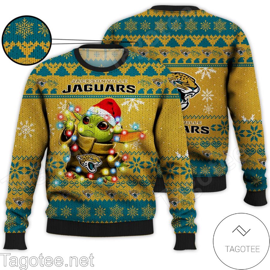 Jacksonville Jaguars Baby Yoda Star Wars NFL Ugly Christmas Sweater