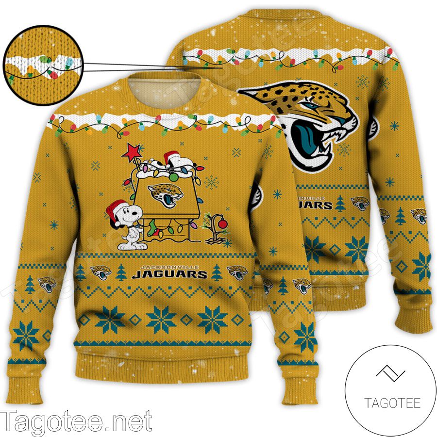 Jacksonville Jaguars Snoopy NFL Ugly Christmas Sweater