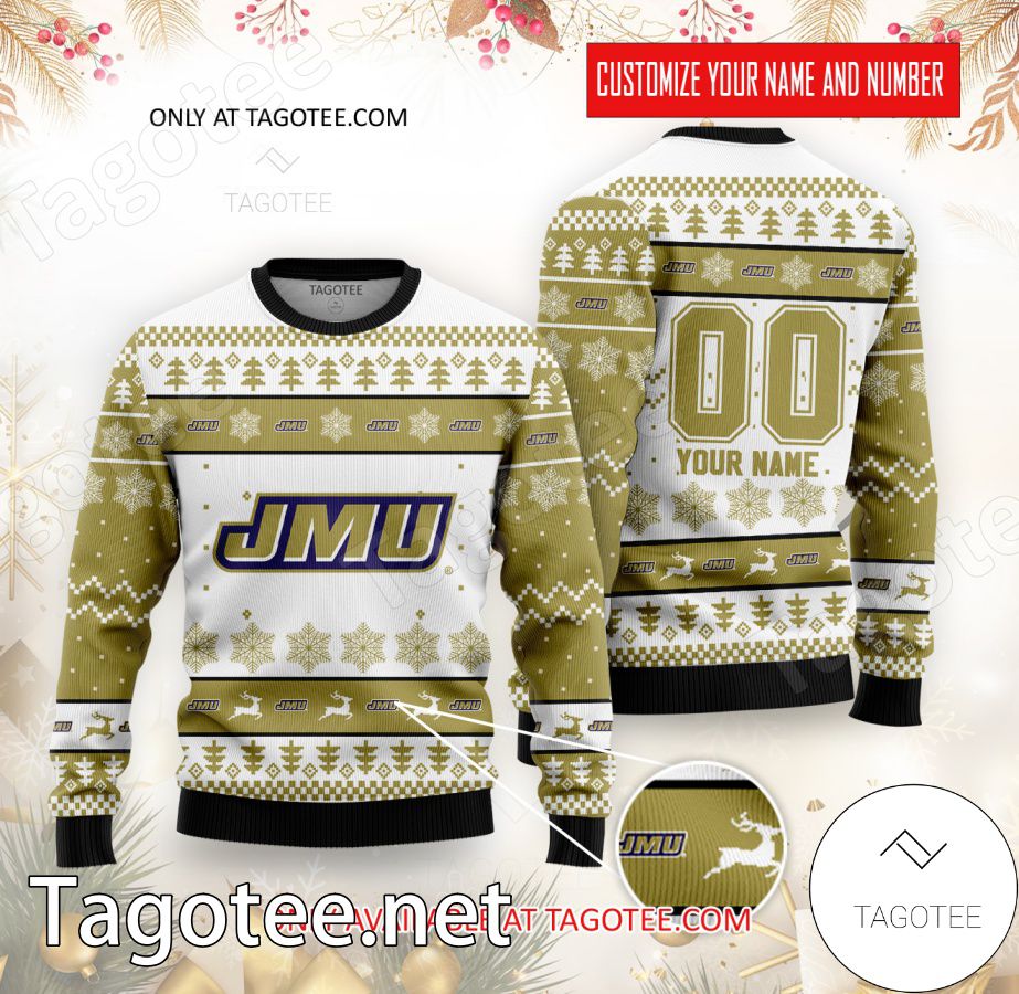 James Madison College Rugby Custom Ugly Christmas Sweater - BiShop