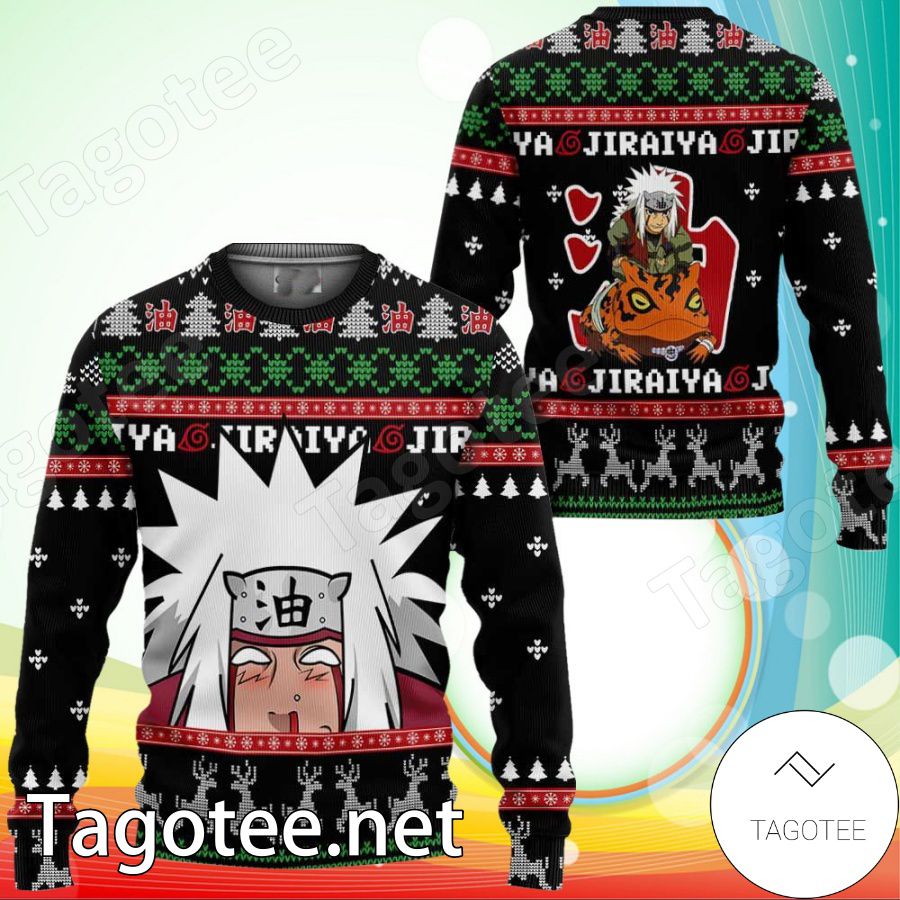 Jiraiya Pervy Sage Naruto Anime Xmas Ugly Christmas Sweater