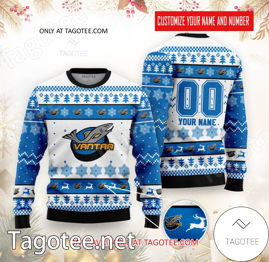 K-Vantaa Hockey Custom Ugly Christmas Sweater - BiShop