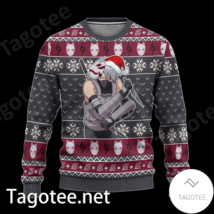 Kakashi Anbu Naruto Anime Xmas Gift Xmas Ugly Christmas Sweater