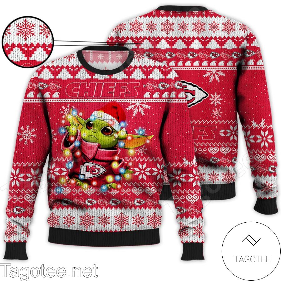 Kansas City Chiefs Baby Yoda Star Wars NFL Ugly Christmas Sweater