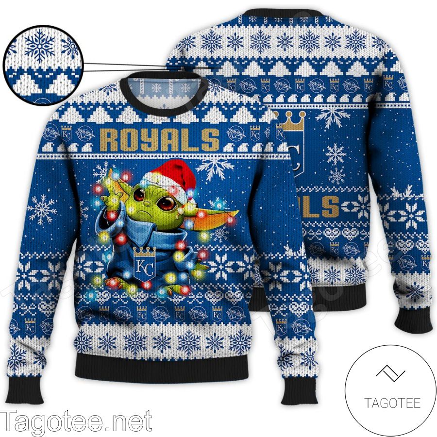 Kansas City Royals Baby Yoda Star Wars MLB Ugly Christmas Sweater