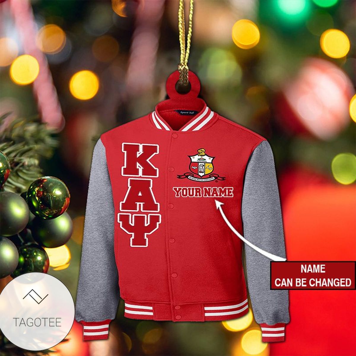 Kappa Alpha Psi Bomber Jacket Custom Ornament