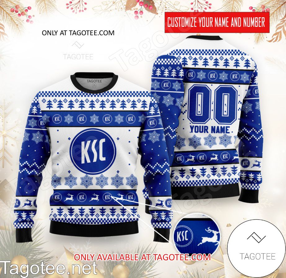 Karlsruher SC Custom Ugly Christmas Sweater - BiShop