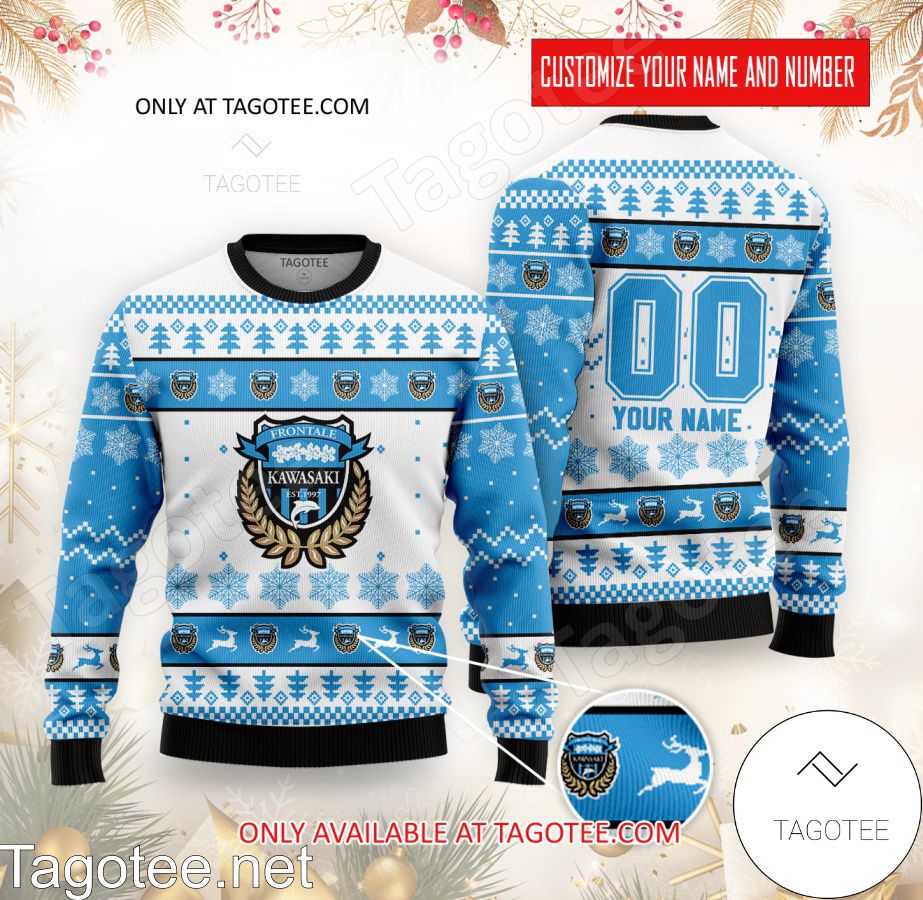 Kawasaki Frontale Custom Ugly Christmas Sweater - BiShop