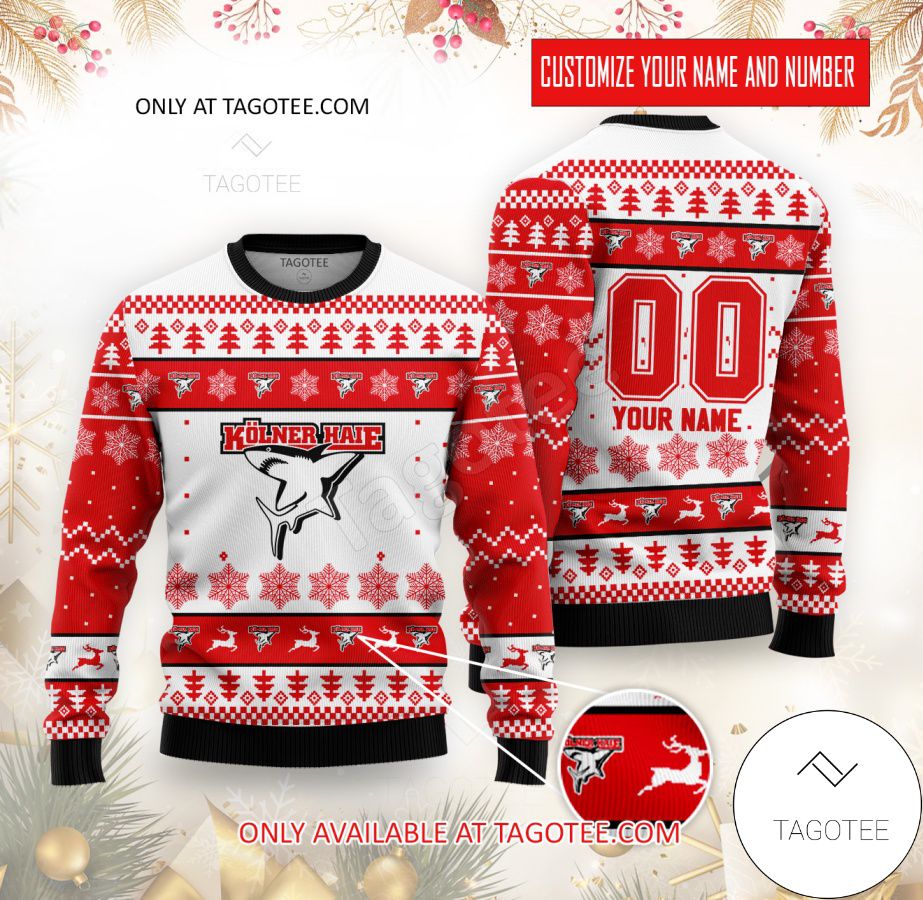 Kolner Haie Hockey Custom Ugly Christmas Sweater - EmonShop