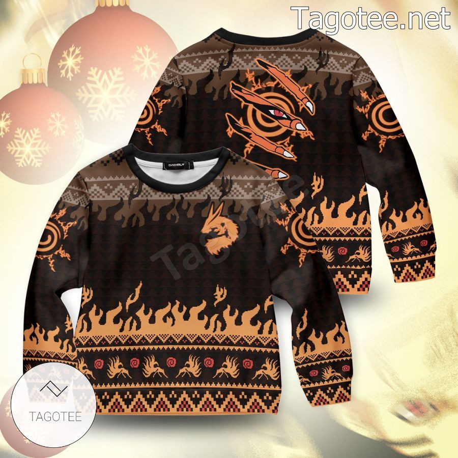 Kurama Wrath Naruto Xmas Ugly Christmas Sweater