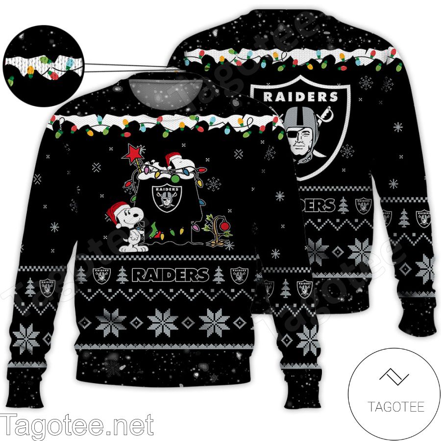 Las Vegas Raiders Snoopy NFL Ugly Christmas Sweater