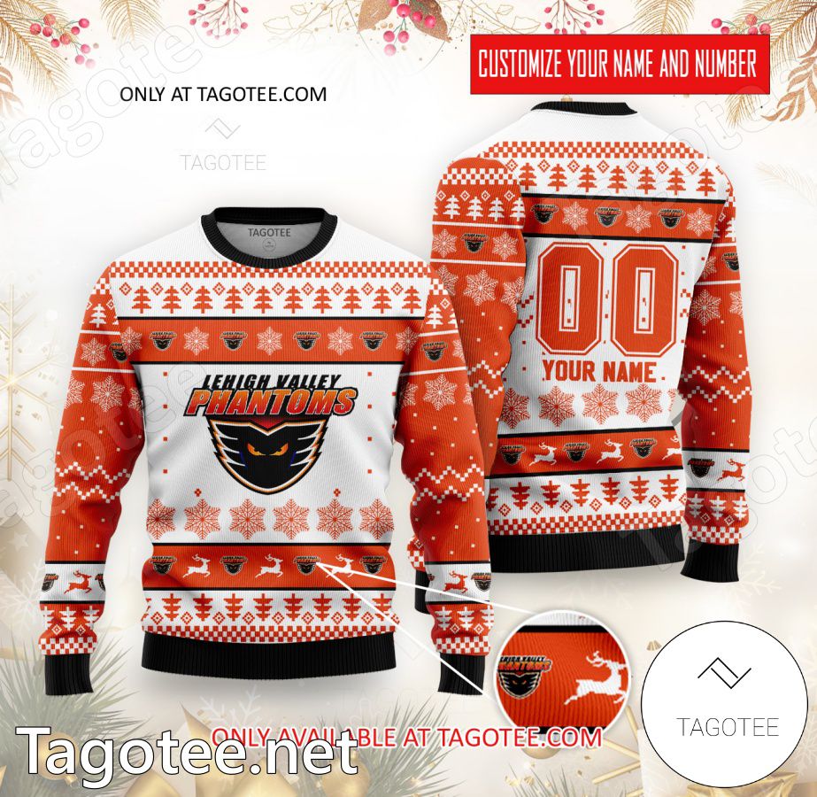 Lehigh Valley Phantoms Hockey Custom Ugly Christmas Sweater - BiShop