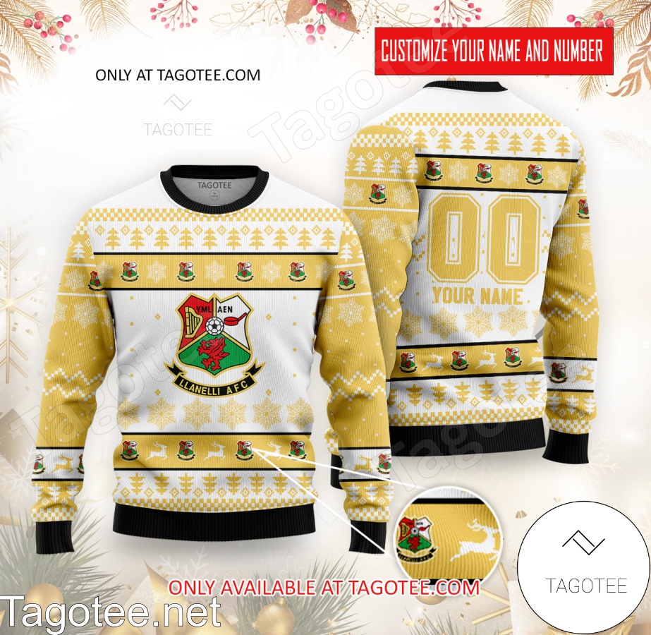 Llanelli AFC Custom Ugly Christmas Sweater - EmonShop