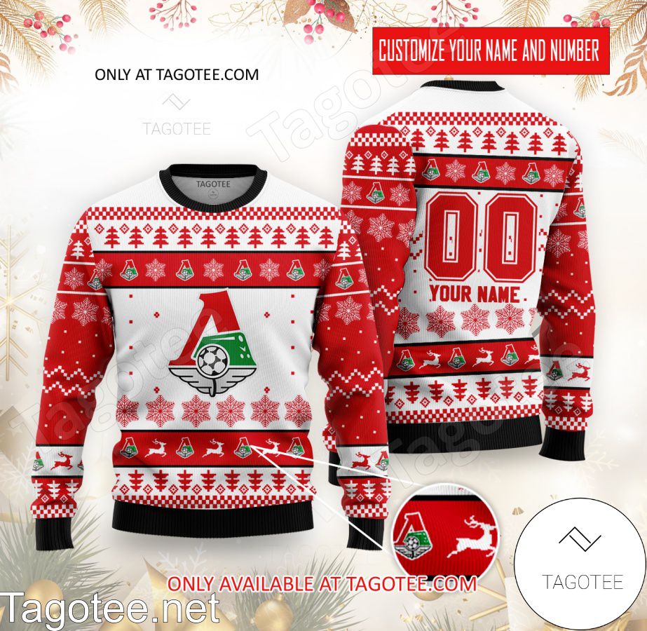 Lokomotiv Moscow Custom Ugly Christmas Sweater