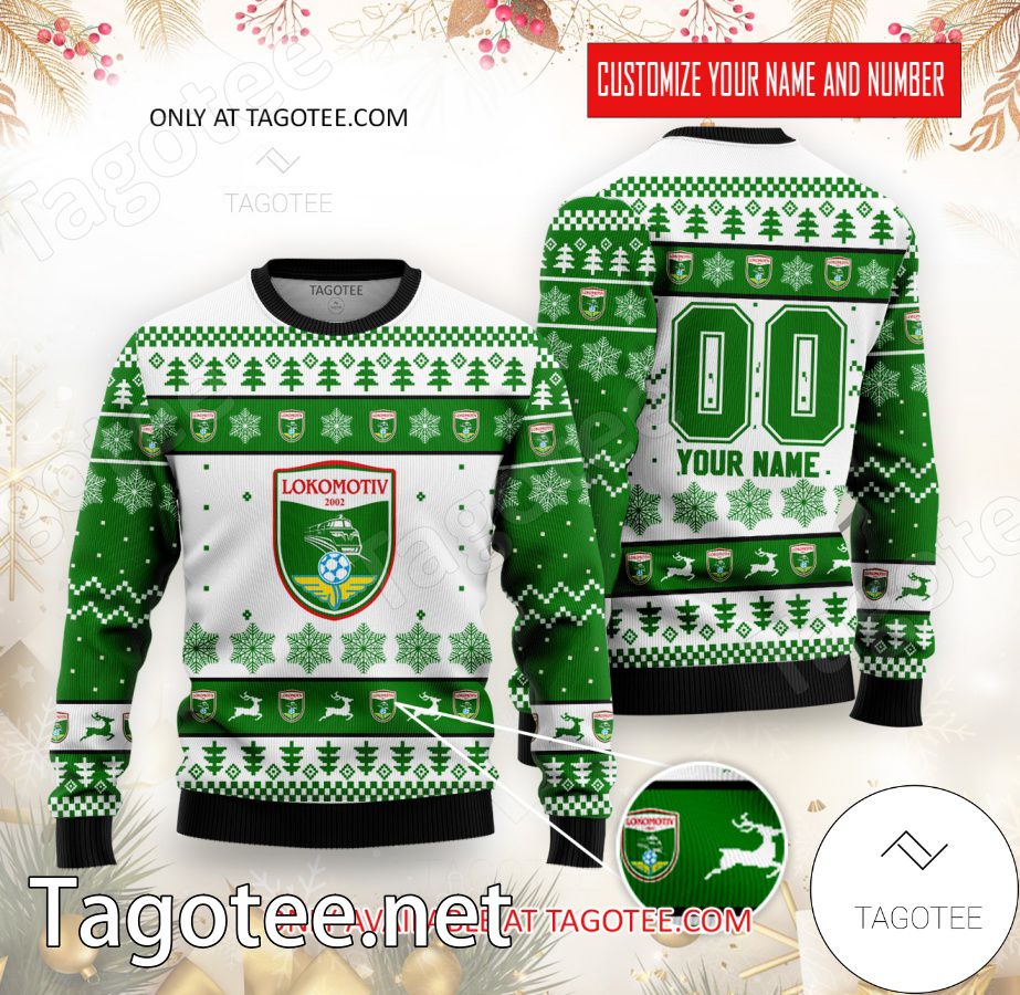 Lokomotiv Tashkent Custom Ugly Christmas Sweater - EmonShop