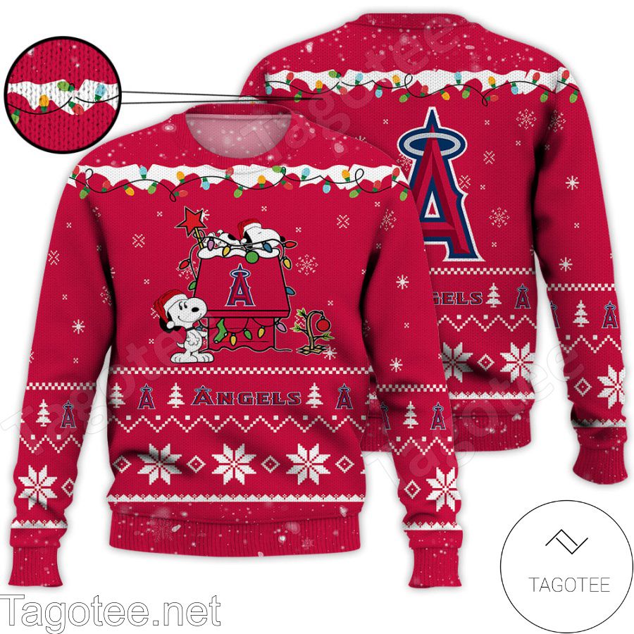 Los Angeles Angels Snoopy MLB Ugly Christmas Sweater