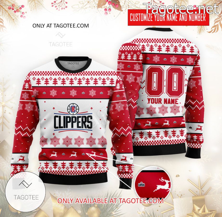 Los Angeles Clippers Basketball Custom Ugly Christmas Sweater - MiuShop