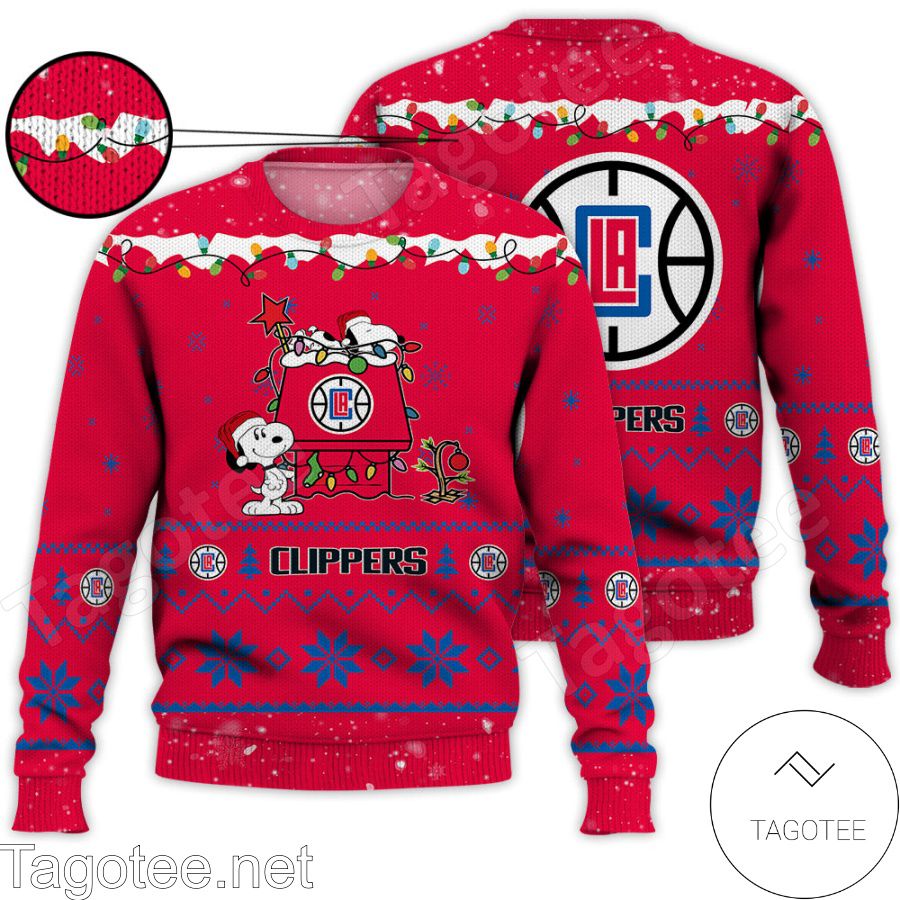 Los Angeles Clippers Snoopy NBA Ugly Christmas Sweater