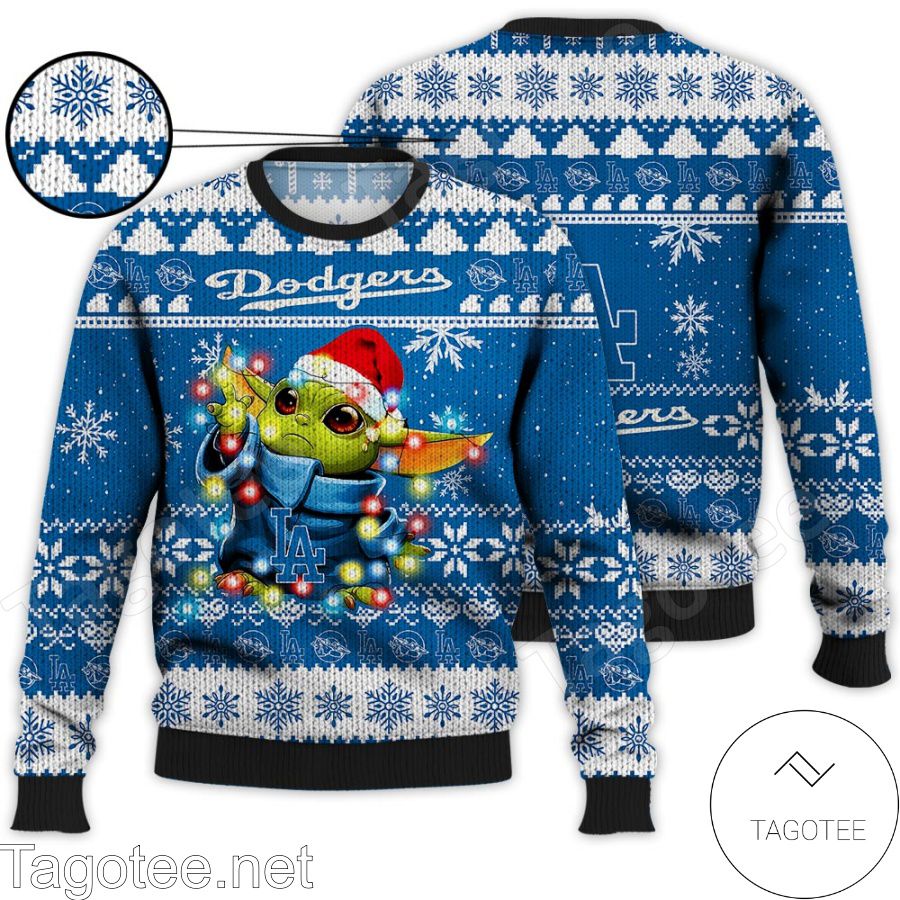 Los Angeles Dodgers Baby Yoda Star Wars MLB Ugly Christmas Sweater