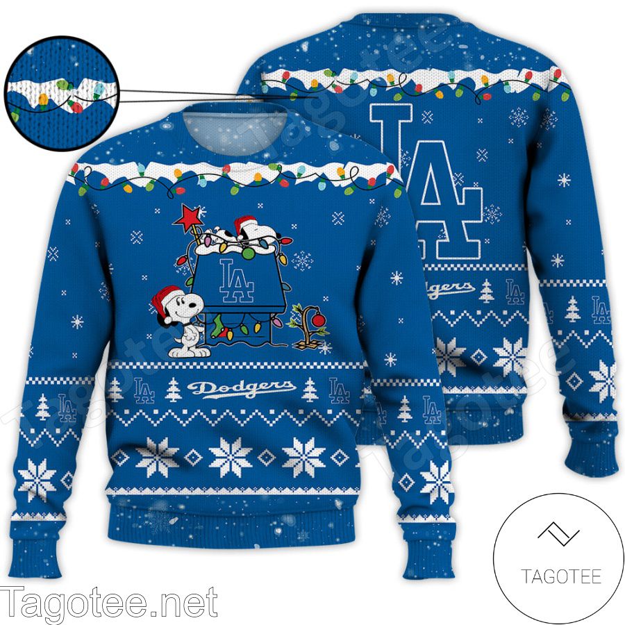 Los Angeles Dodgers Snoopy MLB Ugly Christmas Sweater