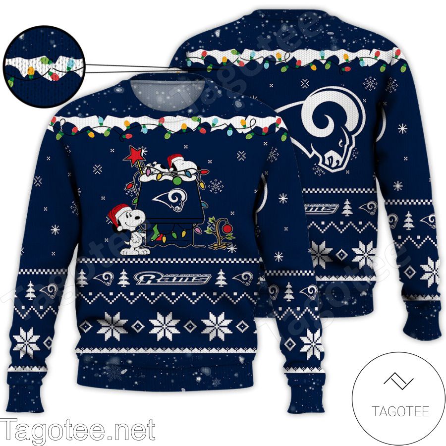 Los Angeles Rams Snoopy NFL Ugly Christmas Sweater