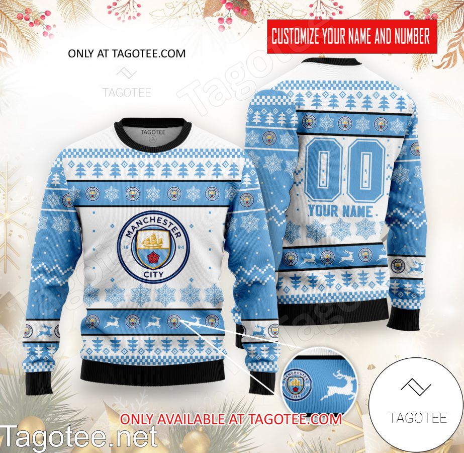 Manchester City Custom Ugly Christmas Sweater