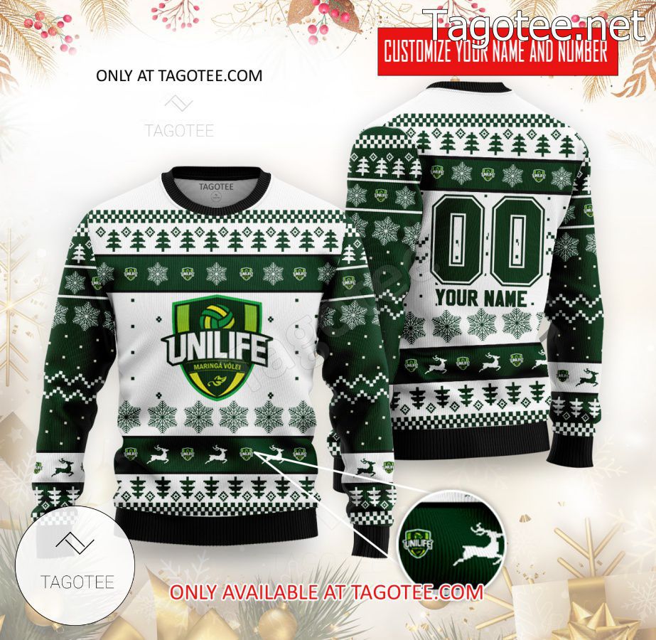 Maringa Women Volleyball Custom Ugly Christmas Sweater - BiShop