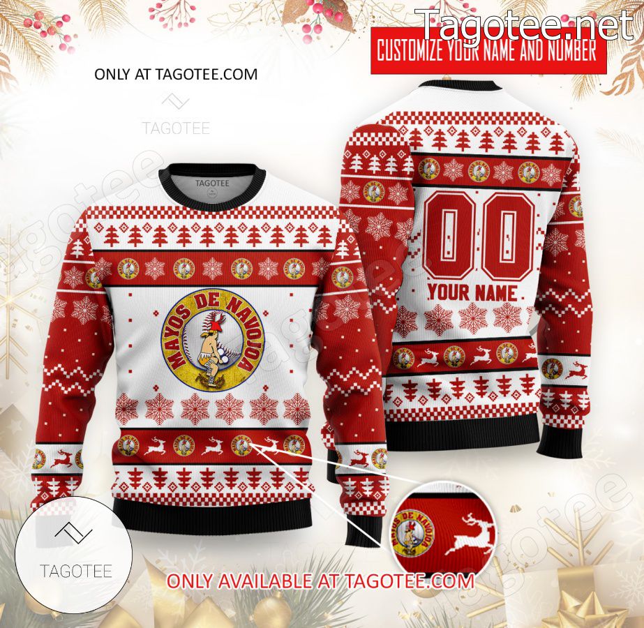 Mayos de Navojoa Baseball Custom Ugly Christmas Sweater - EmonShop