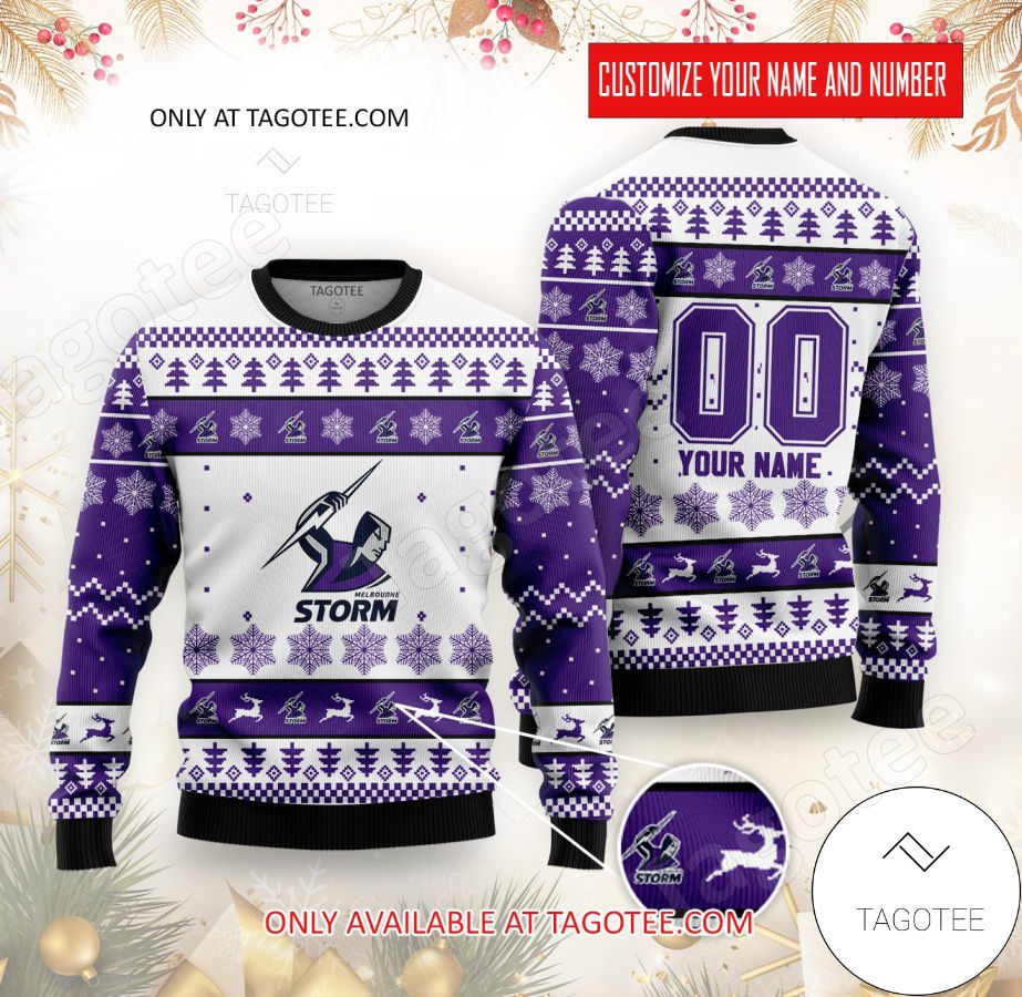 Melbourne Storm Custom Ugly Christmas Sweater - EmonShop