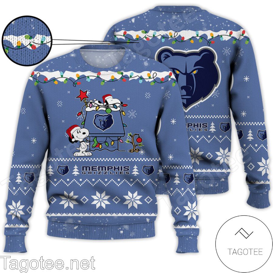 Memphis Grizzlies Snoopy NBA Ugly Christmas Sweater