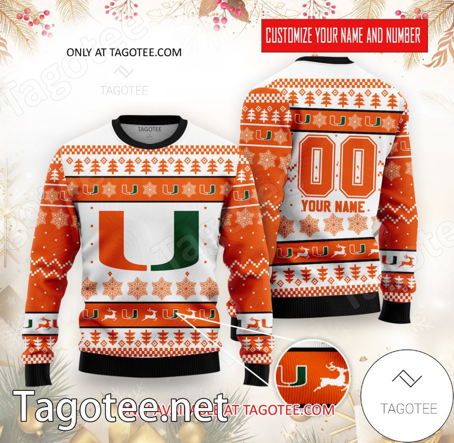 Miami (FL) College Rugby Custom Ugly Christmas Sweater - BiShop