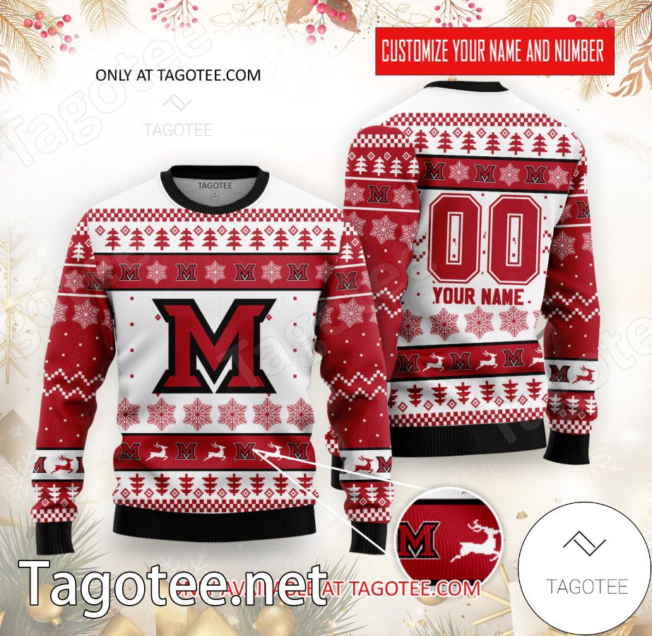 Miami (Oh) College Rugby Custom Ugly Christmas Sweater - BiShop