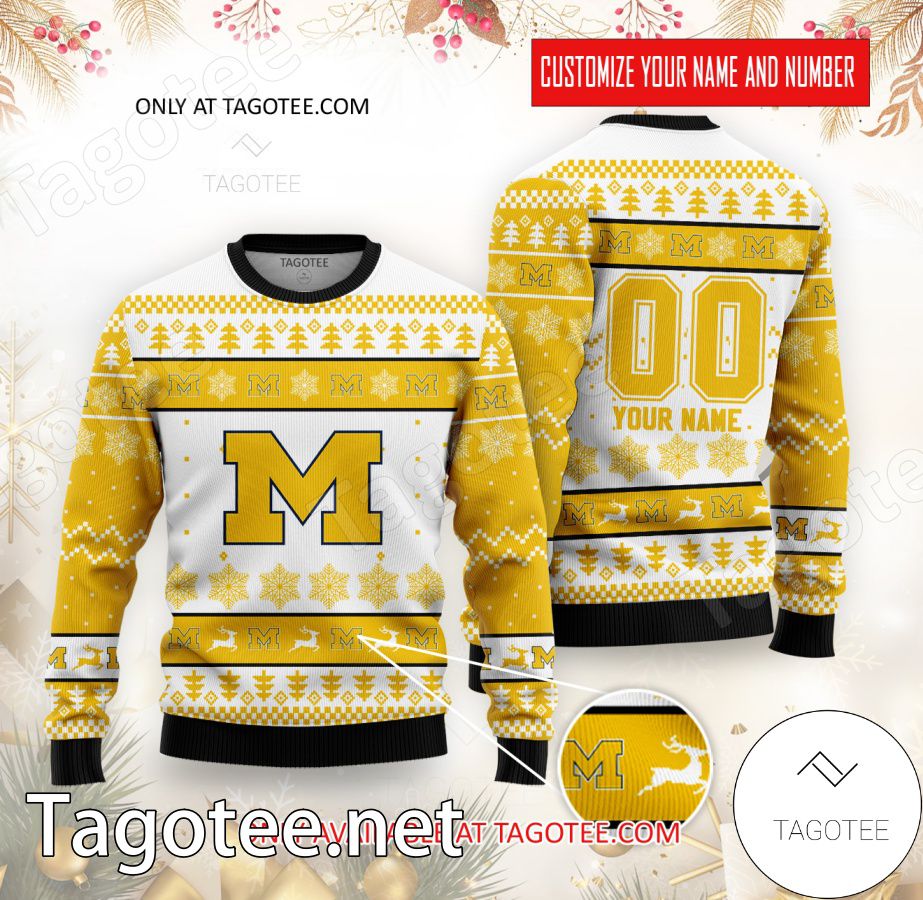 Michigan College Rugby Custom Ugly Christmas Sweater - BiShop