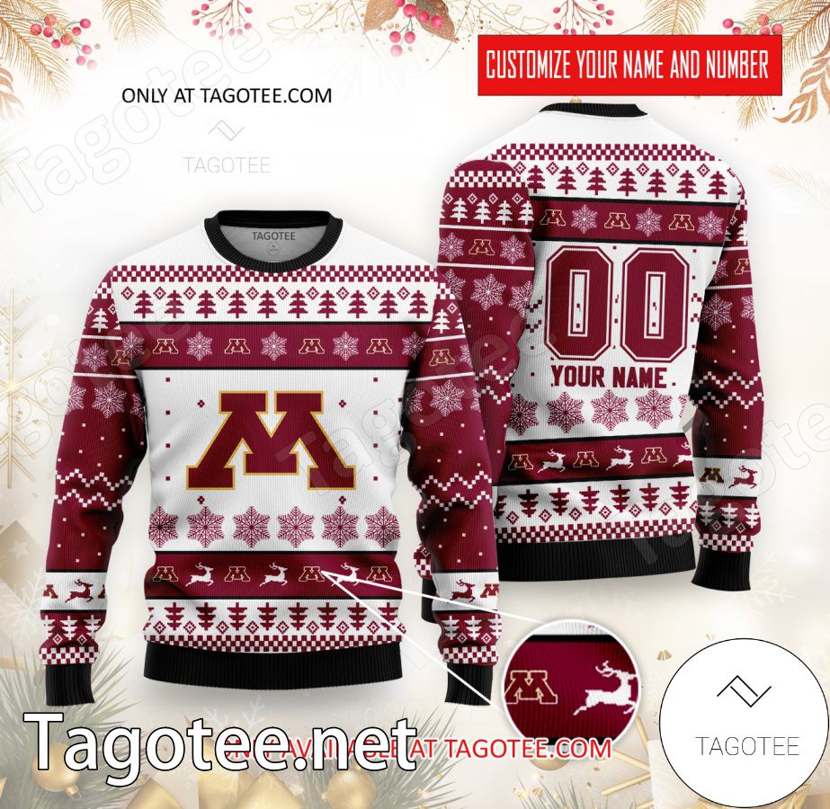 Minnesota College Rugby Custom Ugly Christmas Sweater - BiShop