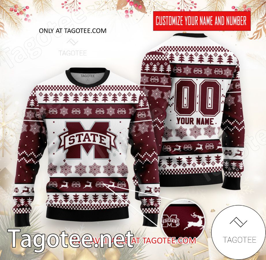 Mississippi St. College Rugby Custom Ugly Christmas Sweater - BiShop