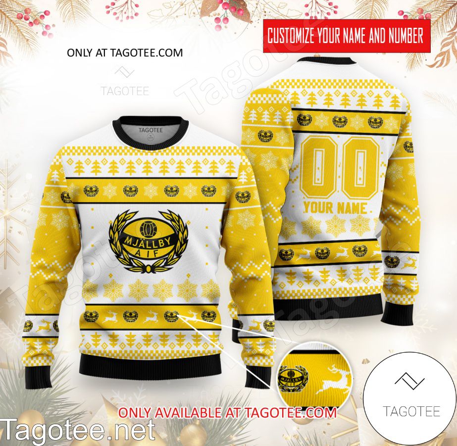 Mjallby AIF Custom Ugly Christmas Sweater - BiShop