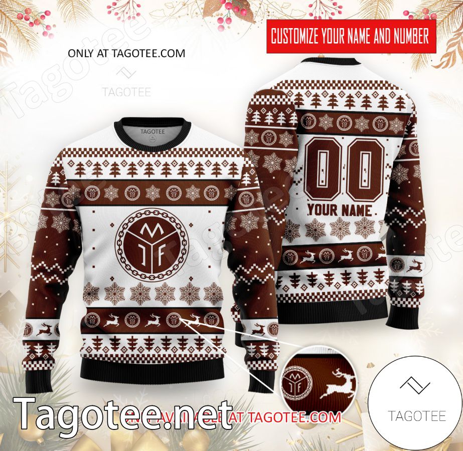 Mjondalen IF Custom Ugly Christmas Sweater - EmonShop