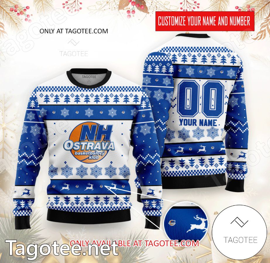 NH Ostrava Basketball Custom Ugly Christmas Sweater - MiuShop