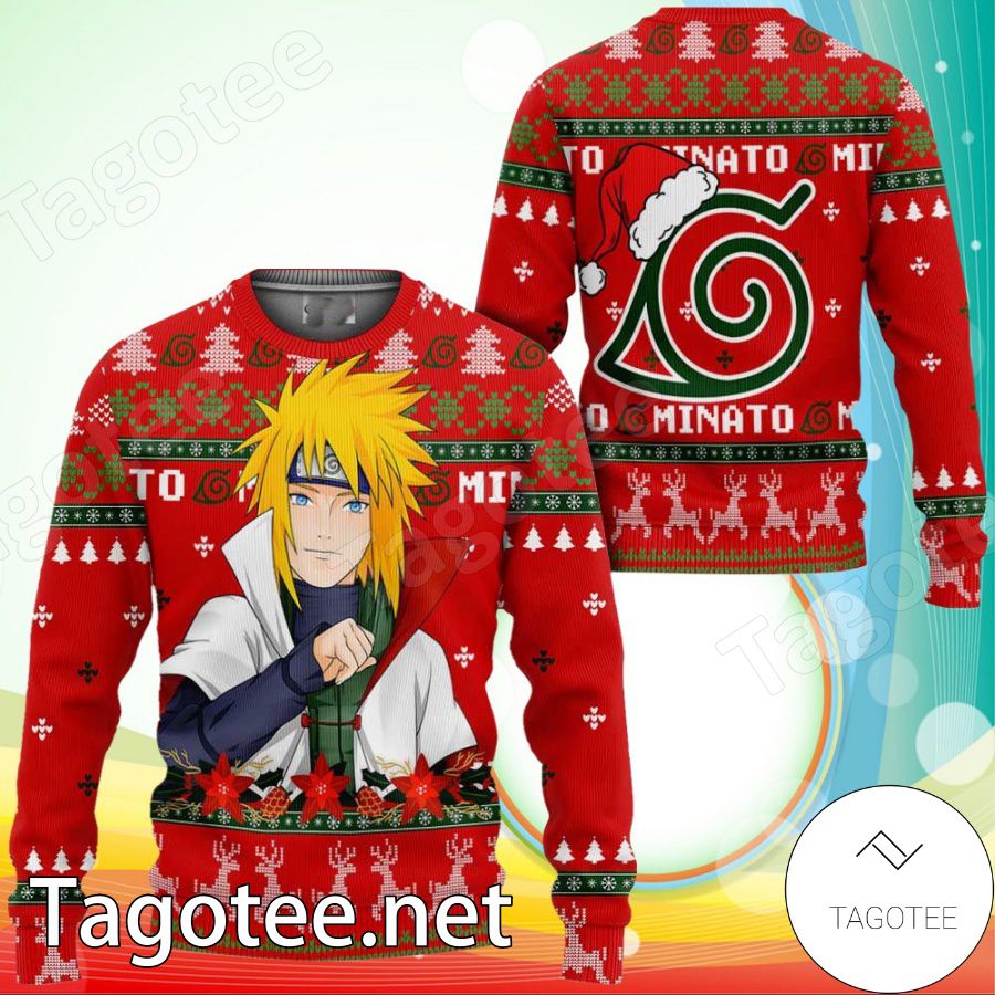 Namikaze Minato Naruto Anime Xmas Ugly Christmas Sweater