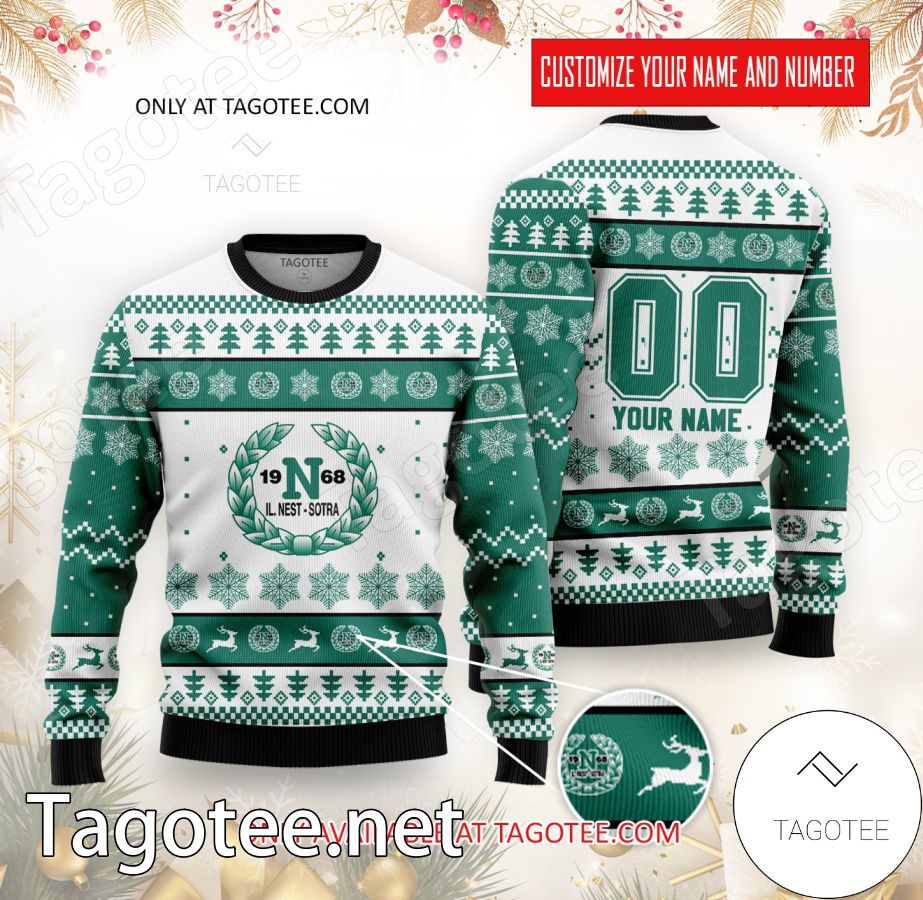 Nest-Sotra Fotball Custom Ugly Christmas Sweater - EmonShop