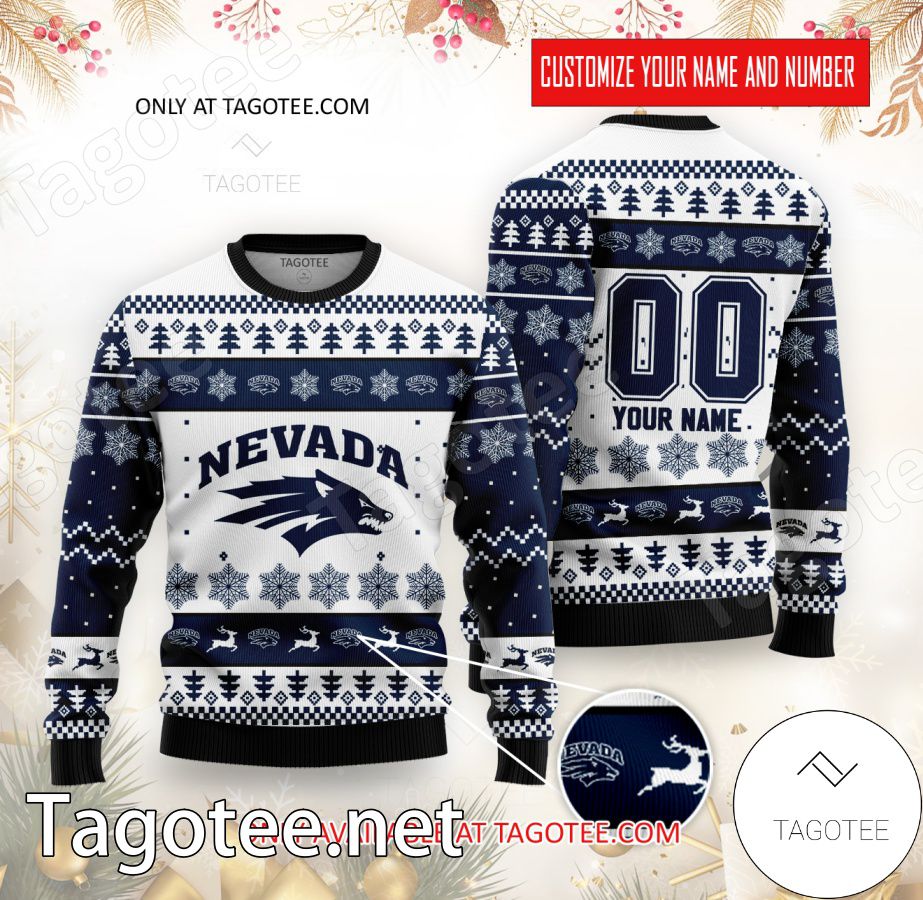 Nevada College Rugby Custom Ugly Christmas Sweater - BiShop