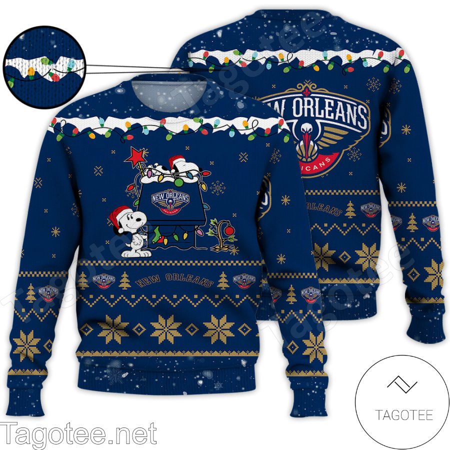 New Orleans Pelicans Snoopy MLB Ugly Christmas Sweater