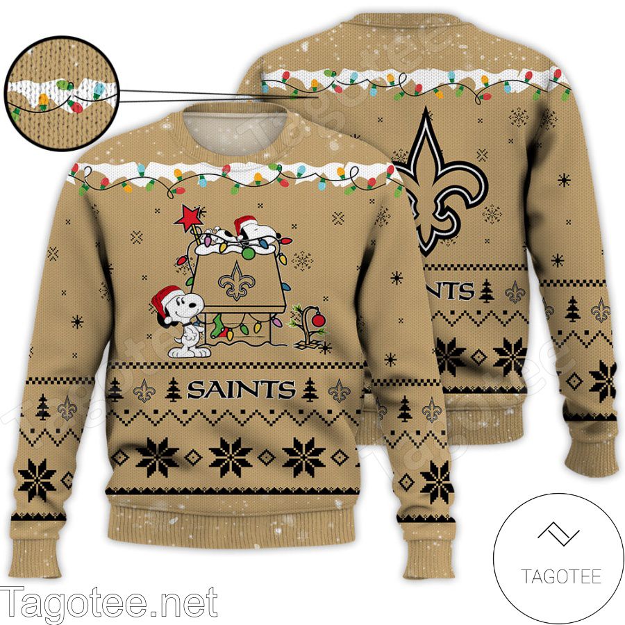 New Orleans Saints Snoopy NFL Ugly Christmas Sweater