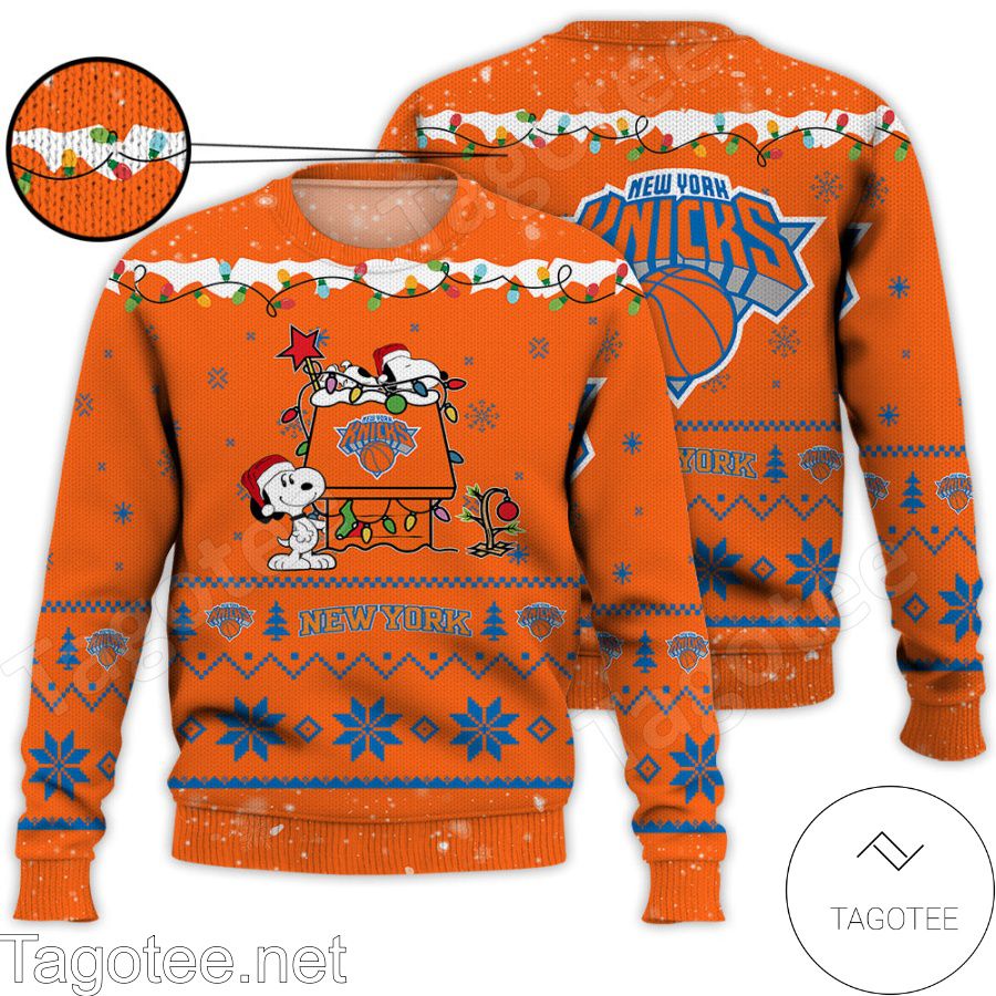 New York Knicks Snoopy NBA Ugly Christmas Sweater