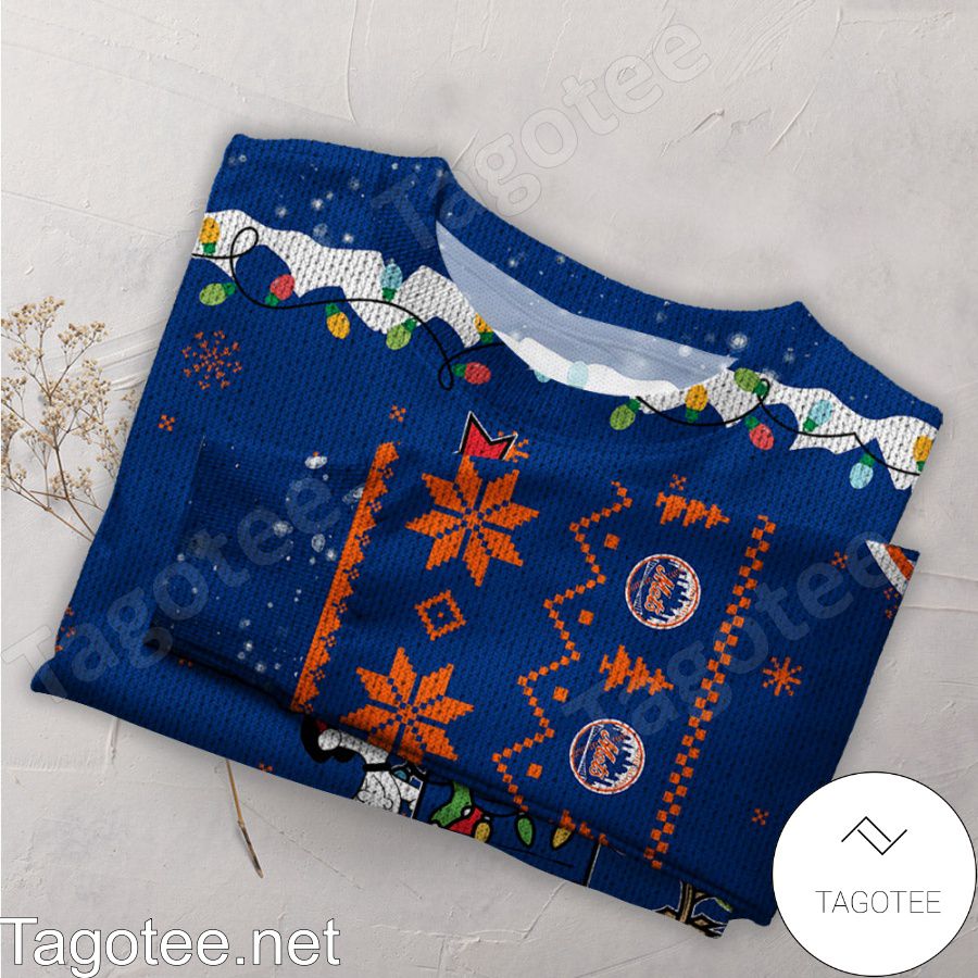 New York Mets Snoopy MLB Ugly Christmas Sweater a