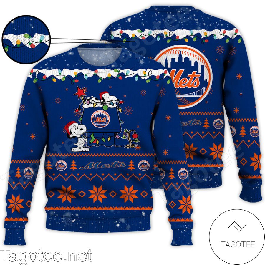 New York Mets Snoopy MLB Ugly Christmas Sweater